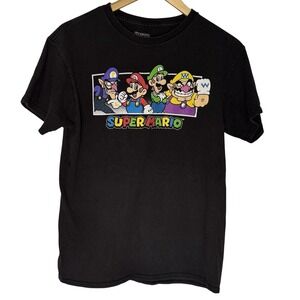 Super Mario Brothers‎ Black Graphic T Shirt Nintendo Size Medium